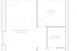 1-к. квартира, 35 м², 5/5 эт.