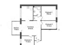4-к. квартира, 105,4 м², 1/10 эт.