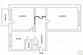 2-к. квартира, 44,7 м², 5/5 эт.