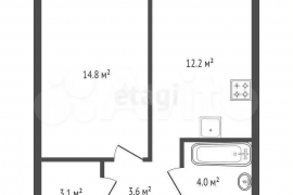 1-к. квартира, 39,1 м², 1/13 эт.